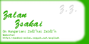 zalan zsakai business card